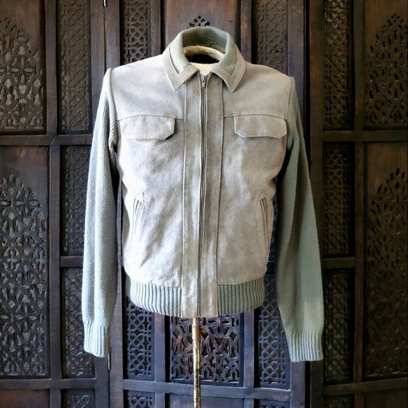 Vintage Leather sweater jacket - Picture 16 of 16